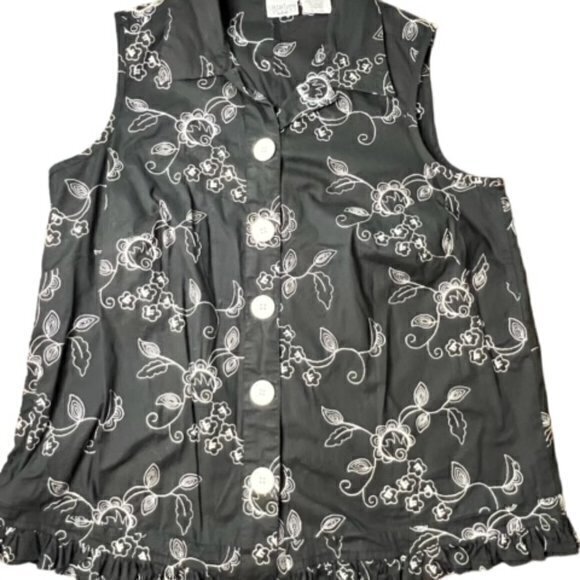 BUNDLE 3 FOR $18 Carolina Colours Stretch Sleeveless Shirt 14/16 Embroidered - Picture 8 of 14